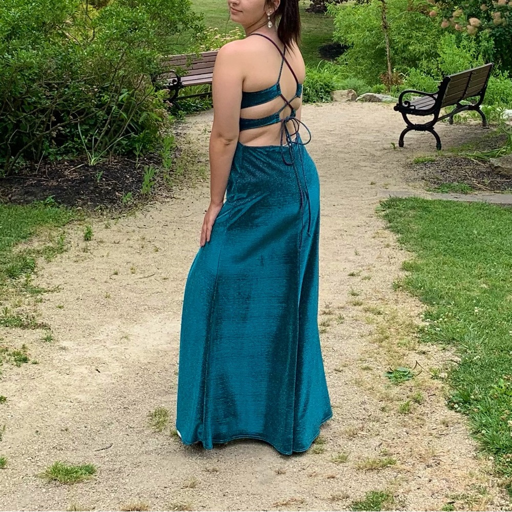 iridescent prom dress